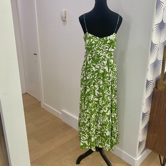 ZARA Cut Out Printed Midi-Dress - Picture 9 of 11